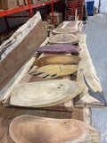 Live edge solid slabs